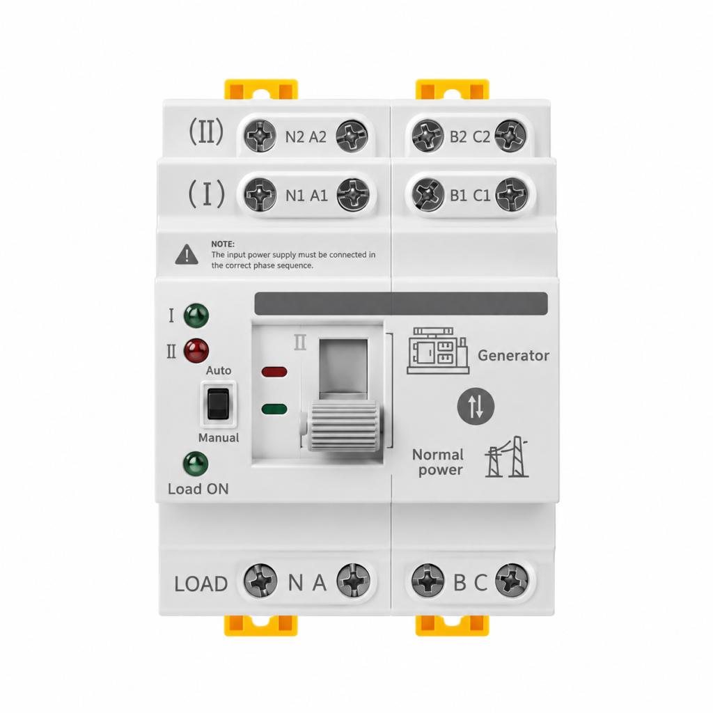 Automatische noodstroomomschakeling (ATS) inclusief standaardinstallatie