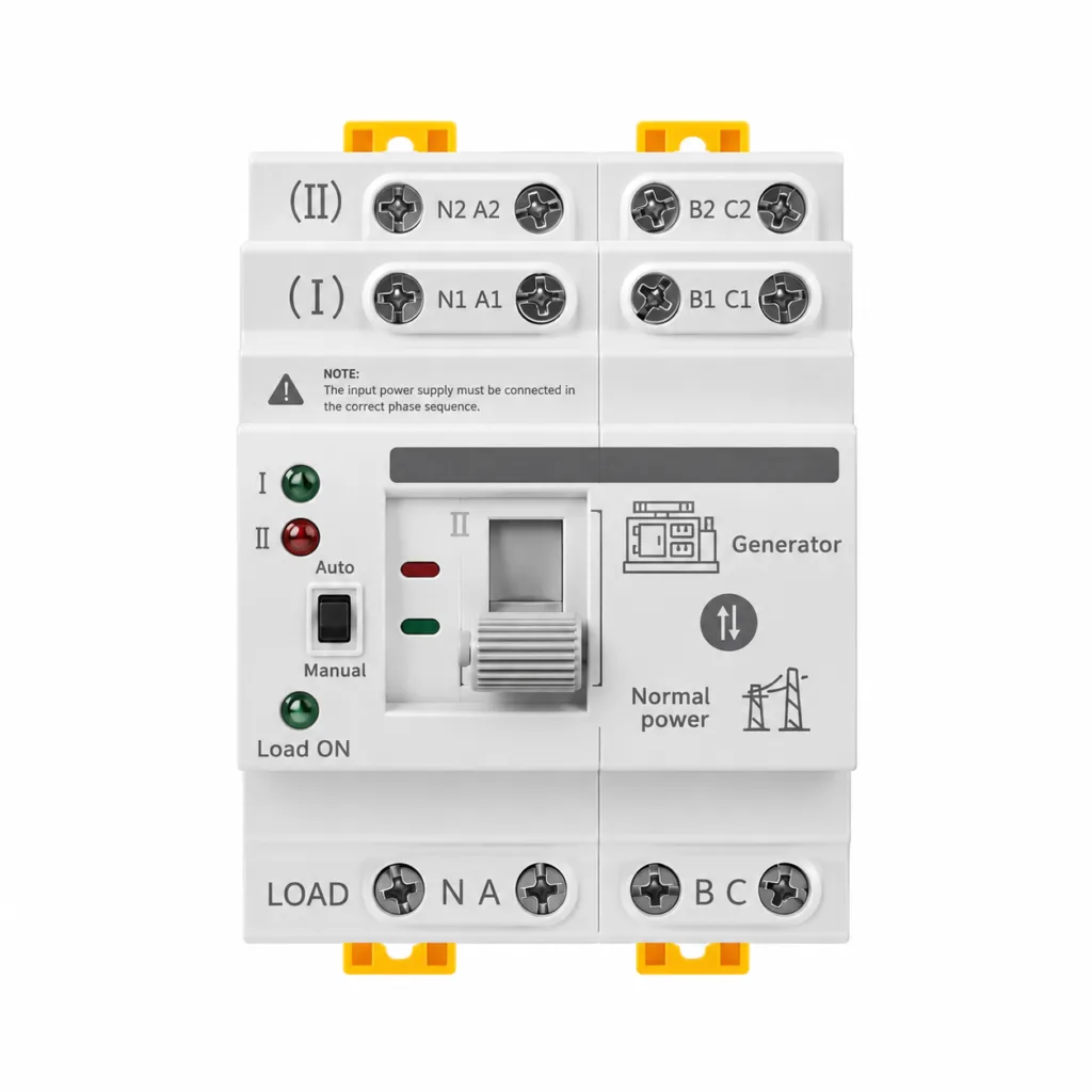 Automatische noodstroomomschakeling (ATS) inclusief standaardinstallatie