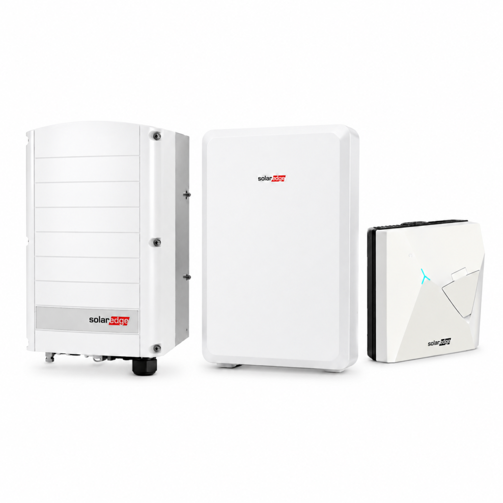 SolarEdge Home Battery 400V 10 kWh + SE5K 5 kW 3-fase + SolarEdge ONE EV Charger 22 kW pakket